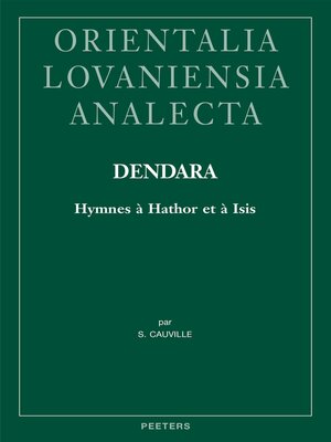 cover image of Dendara. Hymnes a Hathor et a Isis